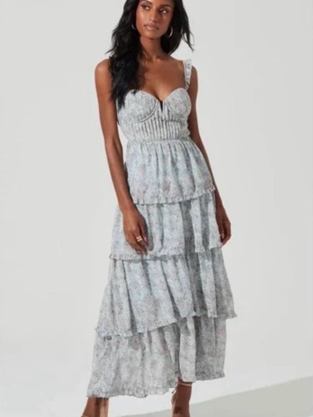 NWT Astr the Label Tiered Floral Maxi Dress with Ruffle Detail, Small - Picture 7 of 12